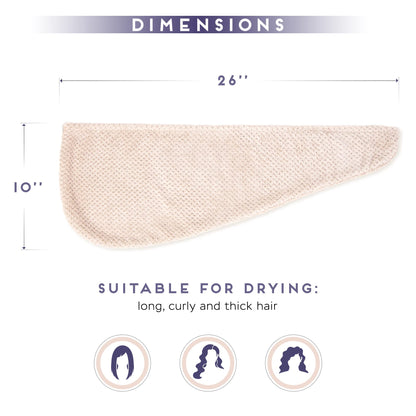 SimpleField hair towel wrap showing material texture