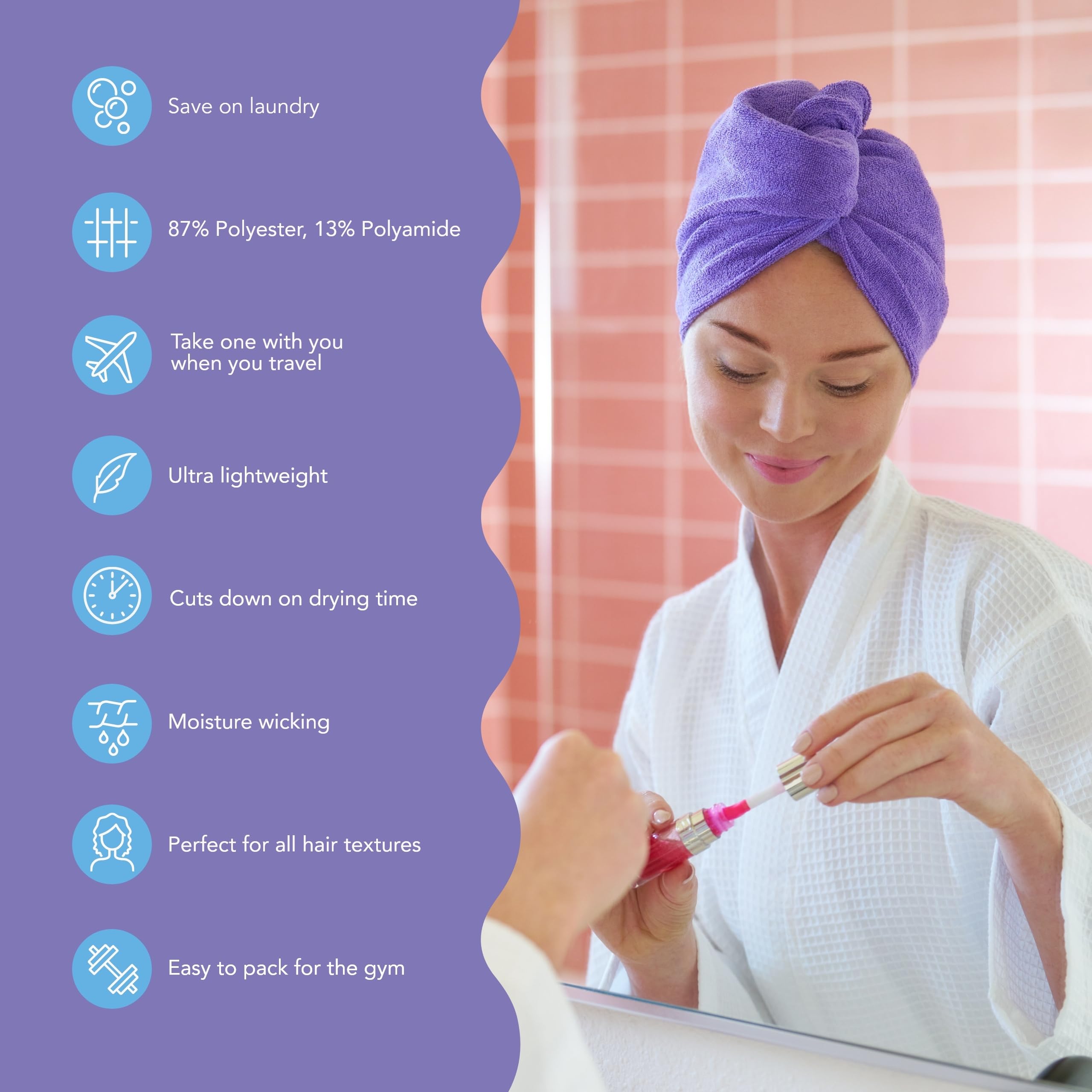 Turbie Twist hair wrap showing the twist and loop design