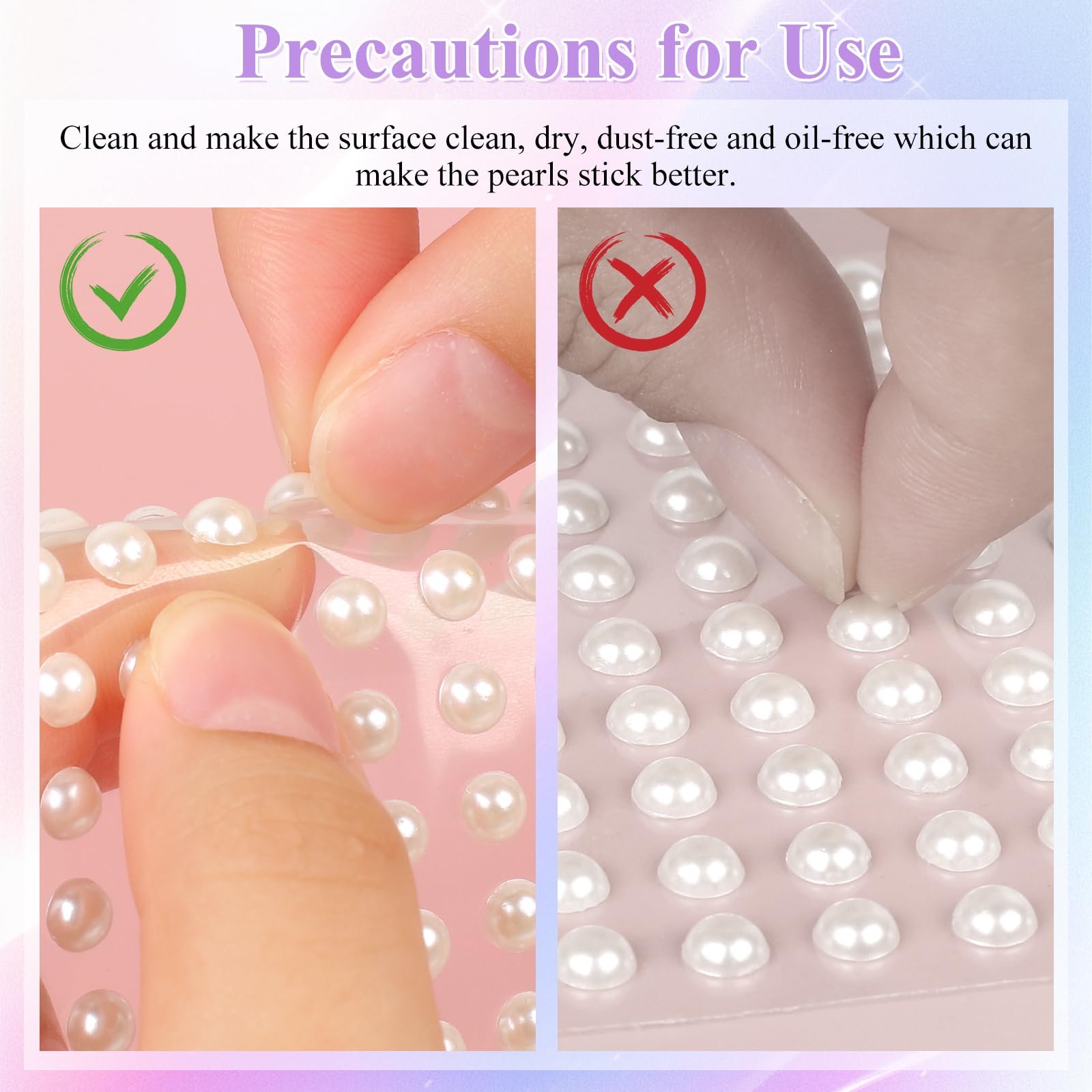 Demonstration of Phinus pearls used for intricate nail art