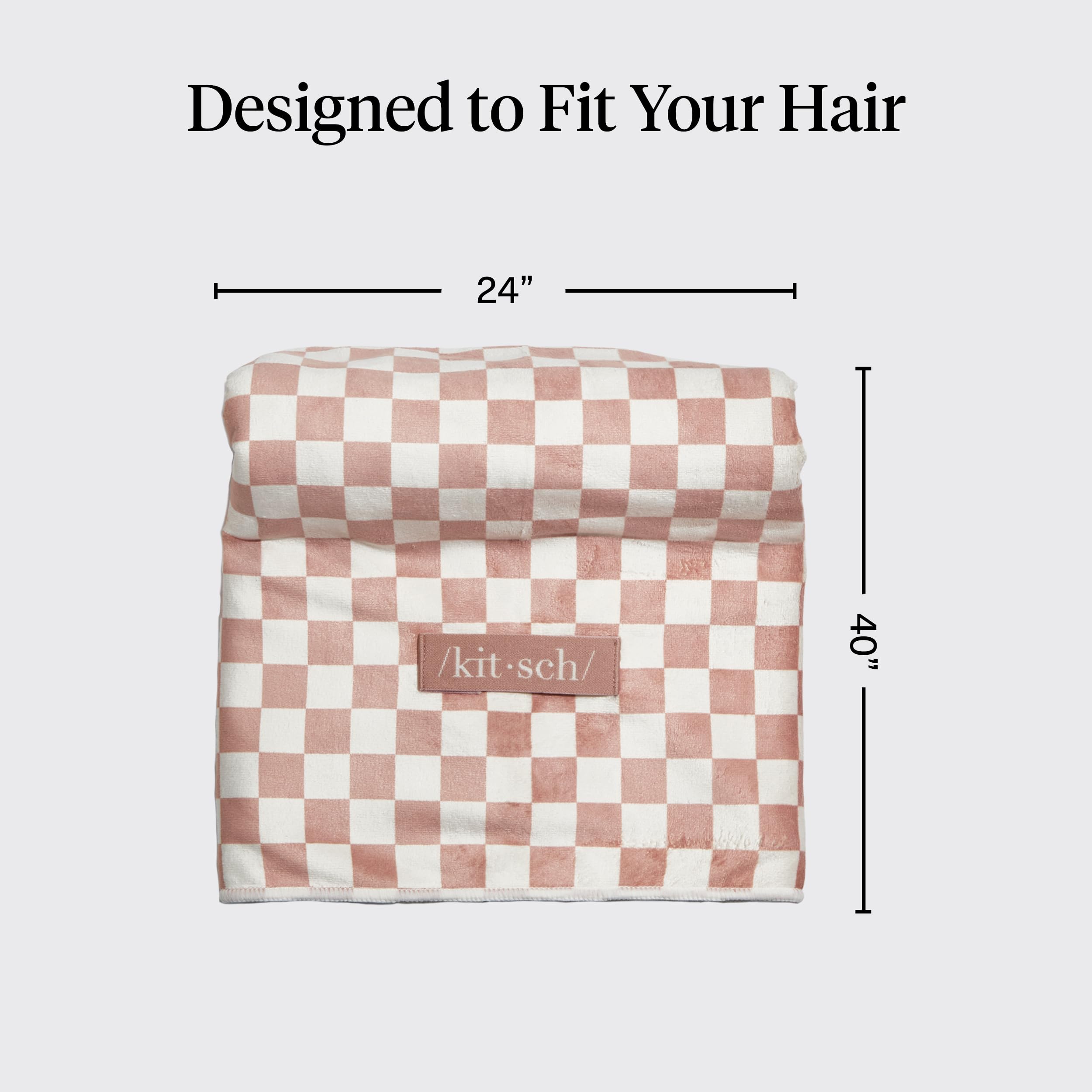 Close up of soft microfiber material on Kitsch hair towel