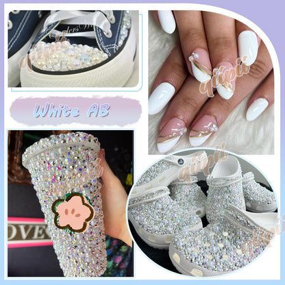 Qiipii pearls being used for creative nail art design