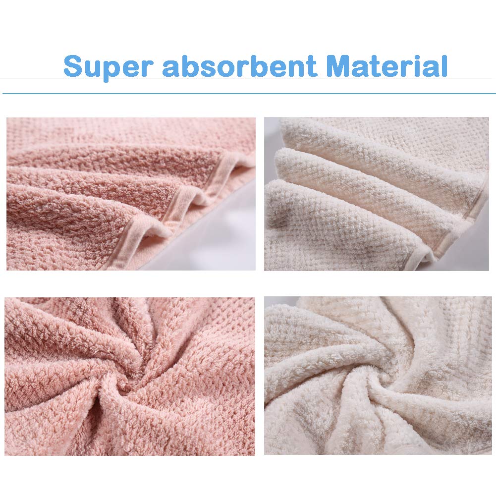 Pair of soft microfiber hair towels for women