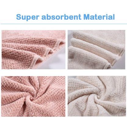 Pair of soft microfiber hair towels for women
