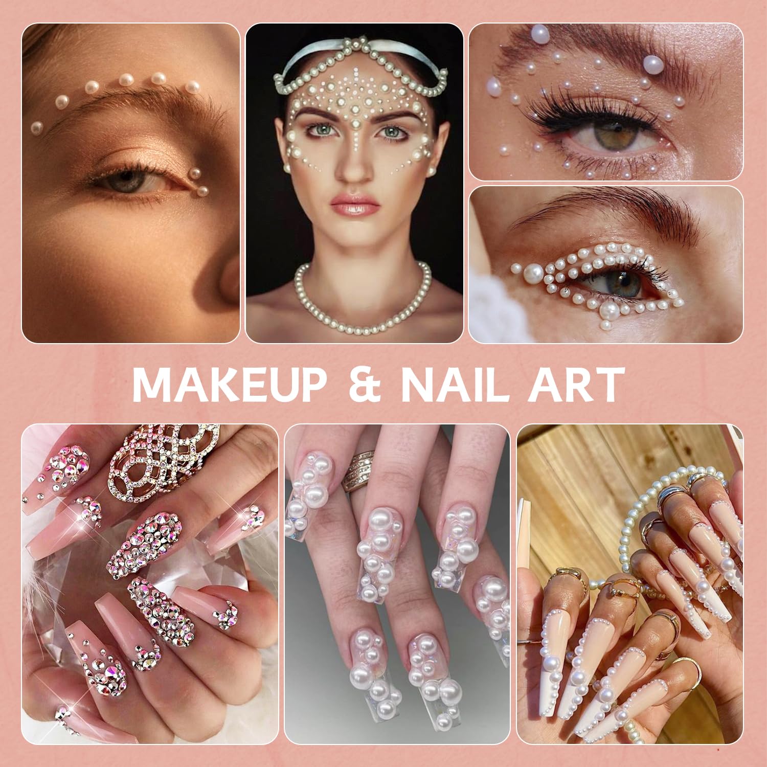 High quality resin gems and pearls set for bedazzling