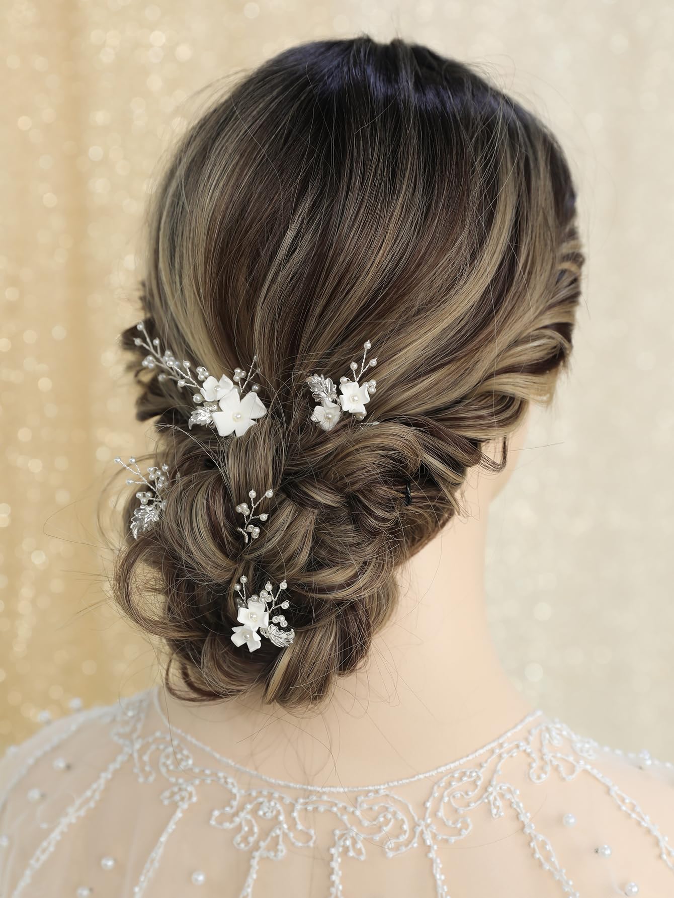 U shaped wedding hair clips showing the secure non slip pin design