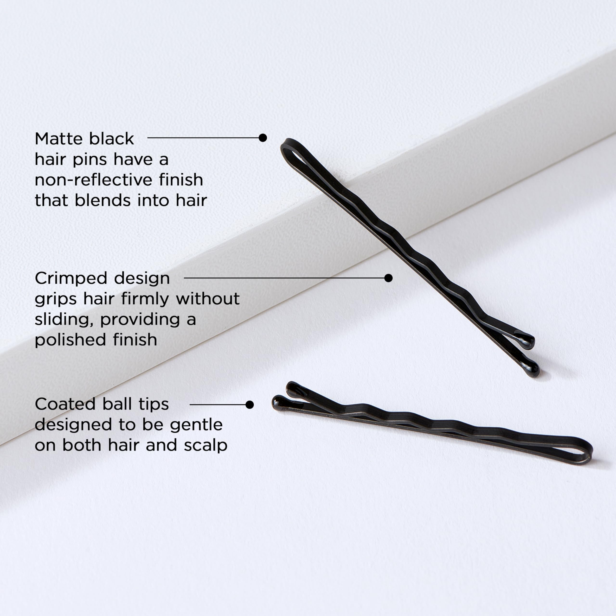 Fromm two inch non slip crimped hair pins for updos