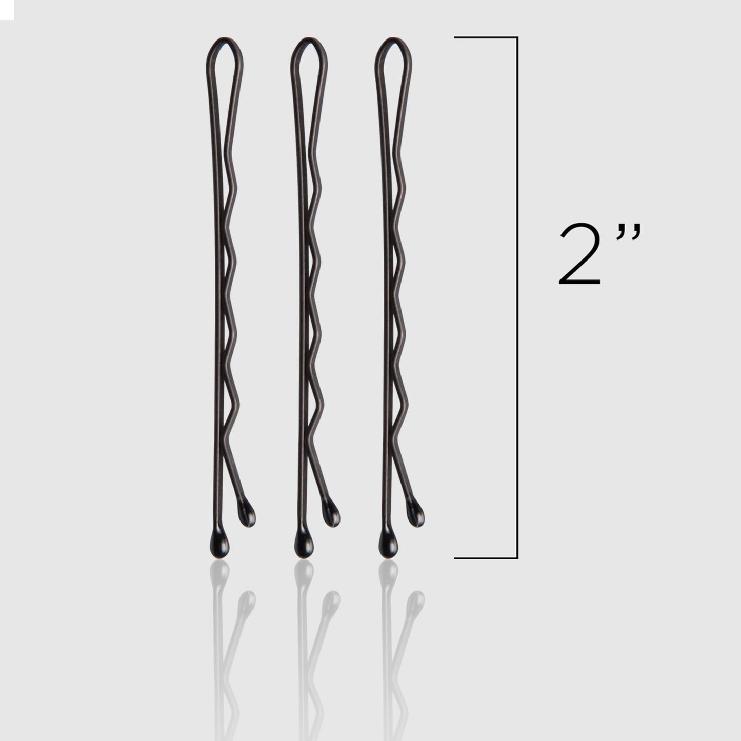 Fromm professional matte black bobby pins close up showing ball tips
