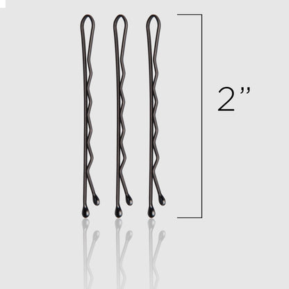 Fromm professional matte black bobby pins close up showing ball tips