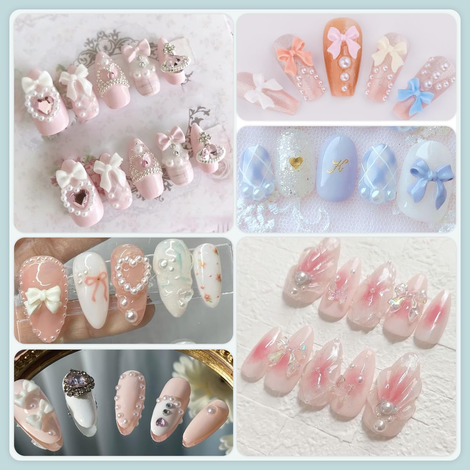 Included tweezers and dotting pencil tool for applying nail charms