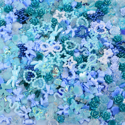 Example of 3D nail art design using resin charms