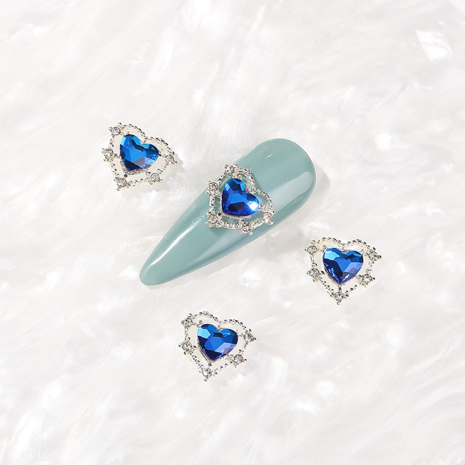 Full contents of EditTime blue nail charms kit