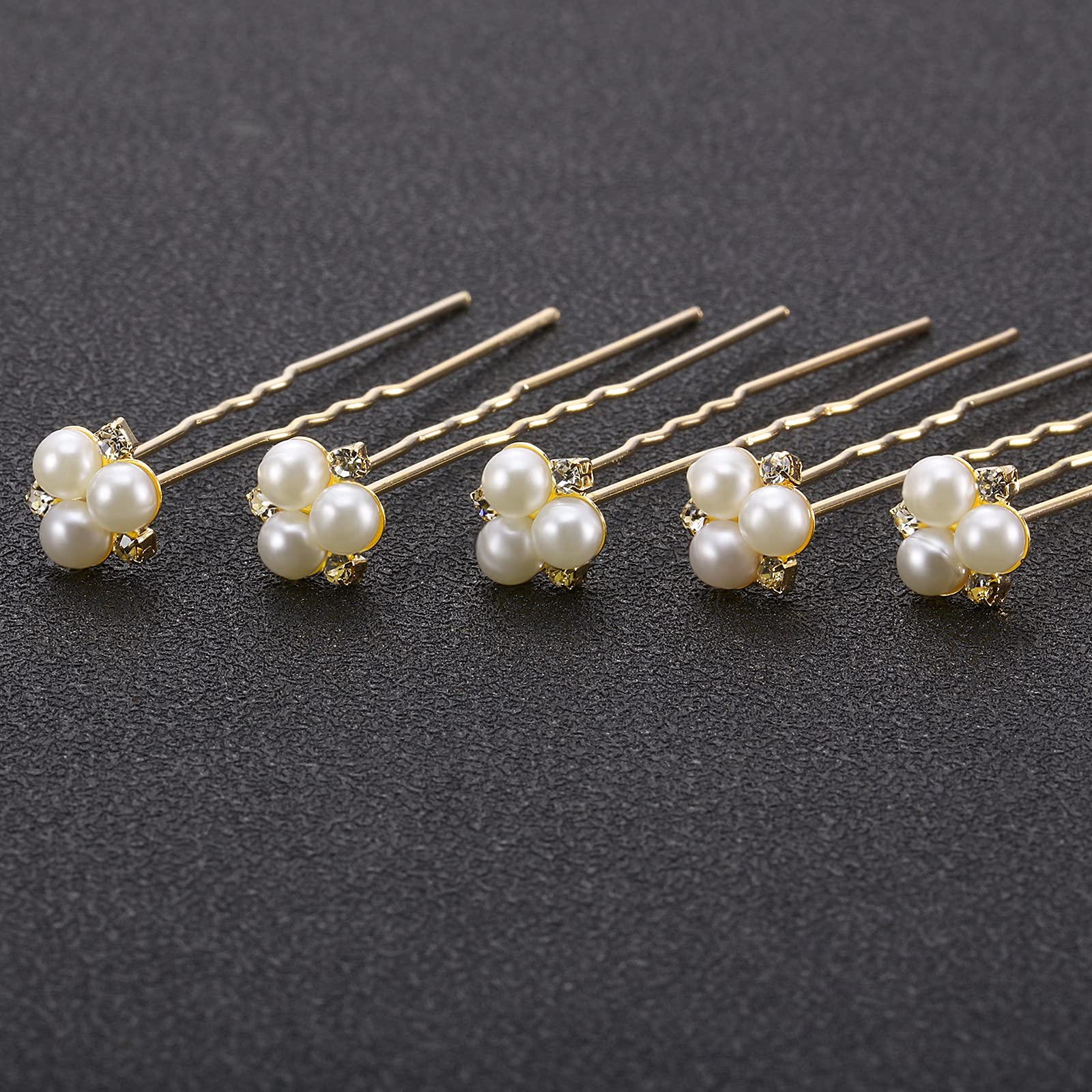 Full 18 piece set arrangement of the WILLBOND wedding hair accessories for brides and bridesmaids