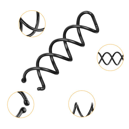 Durable metal hair swirl coils showing the clockwise twist styling mechanism