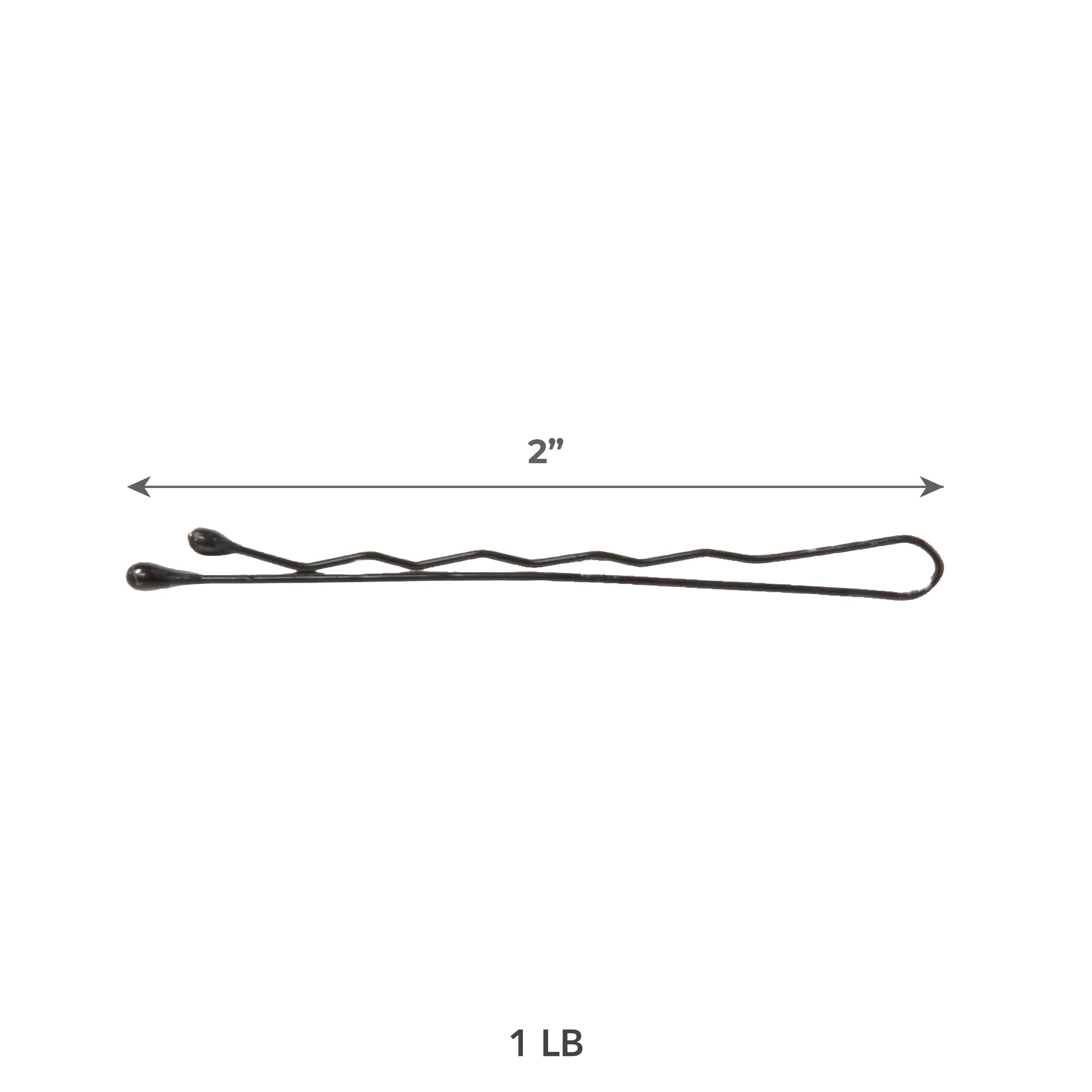 Close up of two inch ball tipped non slip hair accessories