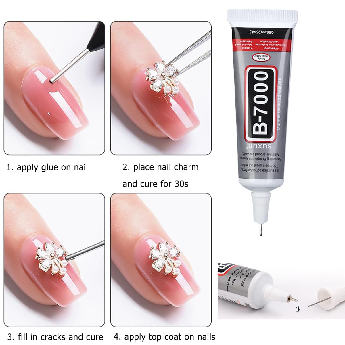 Alociam crafting kit showing 3mm 4mm and 5mm mixed size rhinestones