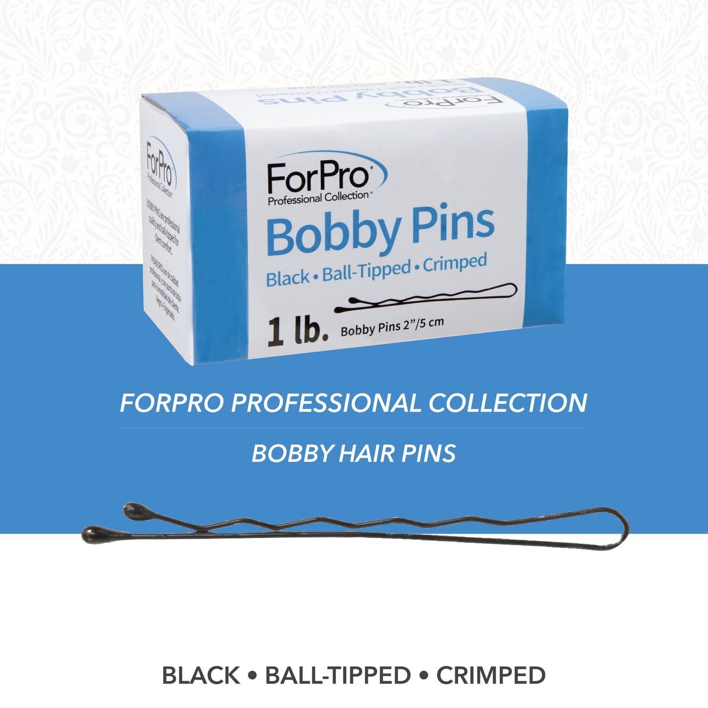 Secure grip metal bobby pins for damage free hairstyling