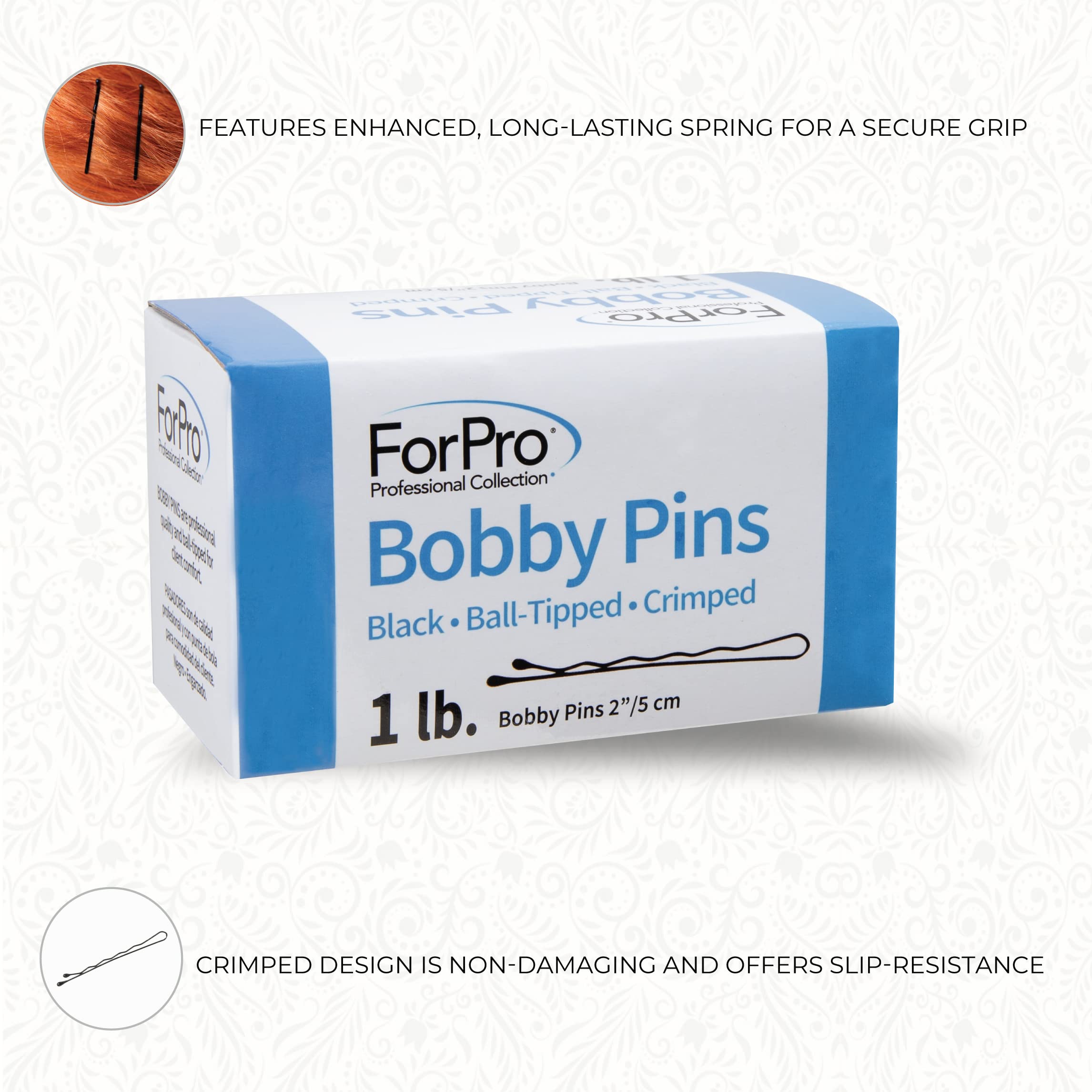 Four hundred count black professional hair pins packaging
