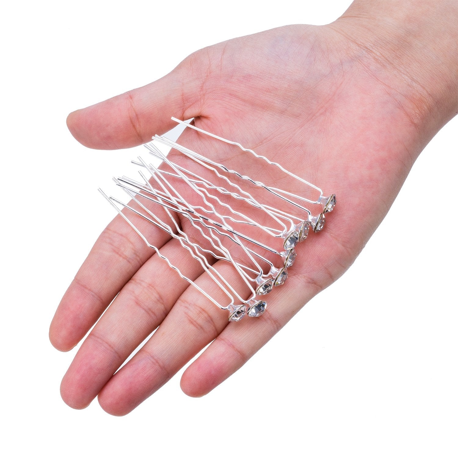Side angle view of the durable silver alloy metal prongs on the eBoot bridal pin.
