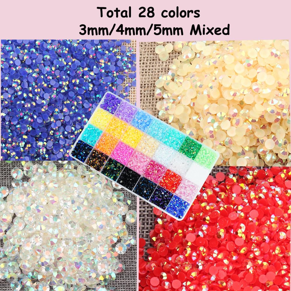 Detailed view of jelly finish resin rhinestones for nail art and crafts
