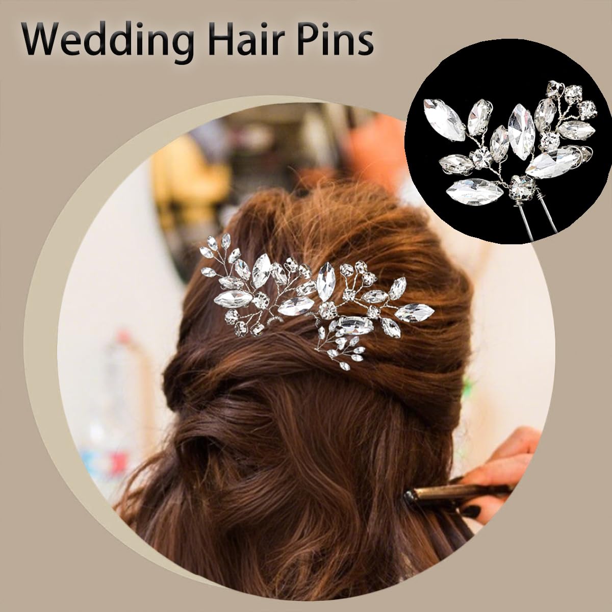 SHEHARUHI silver bridal hair piece set arranged neatly on a clean background.