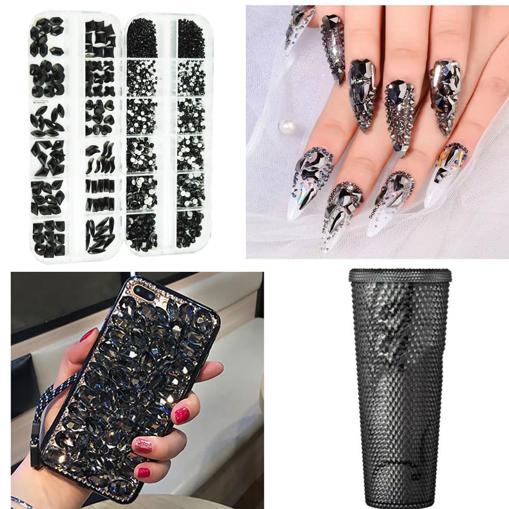 Alociam multi shaped rhinestone set angle view