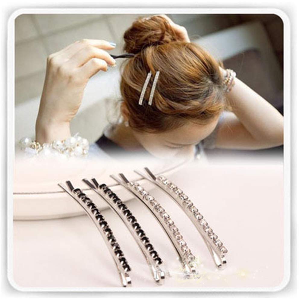 Bridal hair styling accessories featuring premium metal construction and clear stones