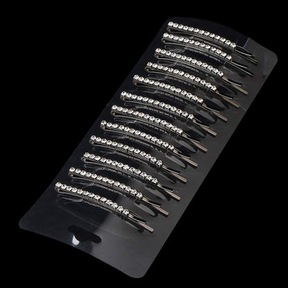 Premium festive gift packaging of the twelve piece crystal hair accessory set
