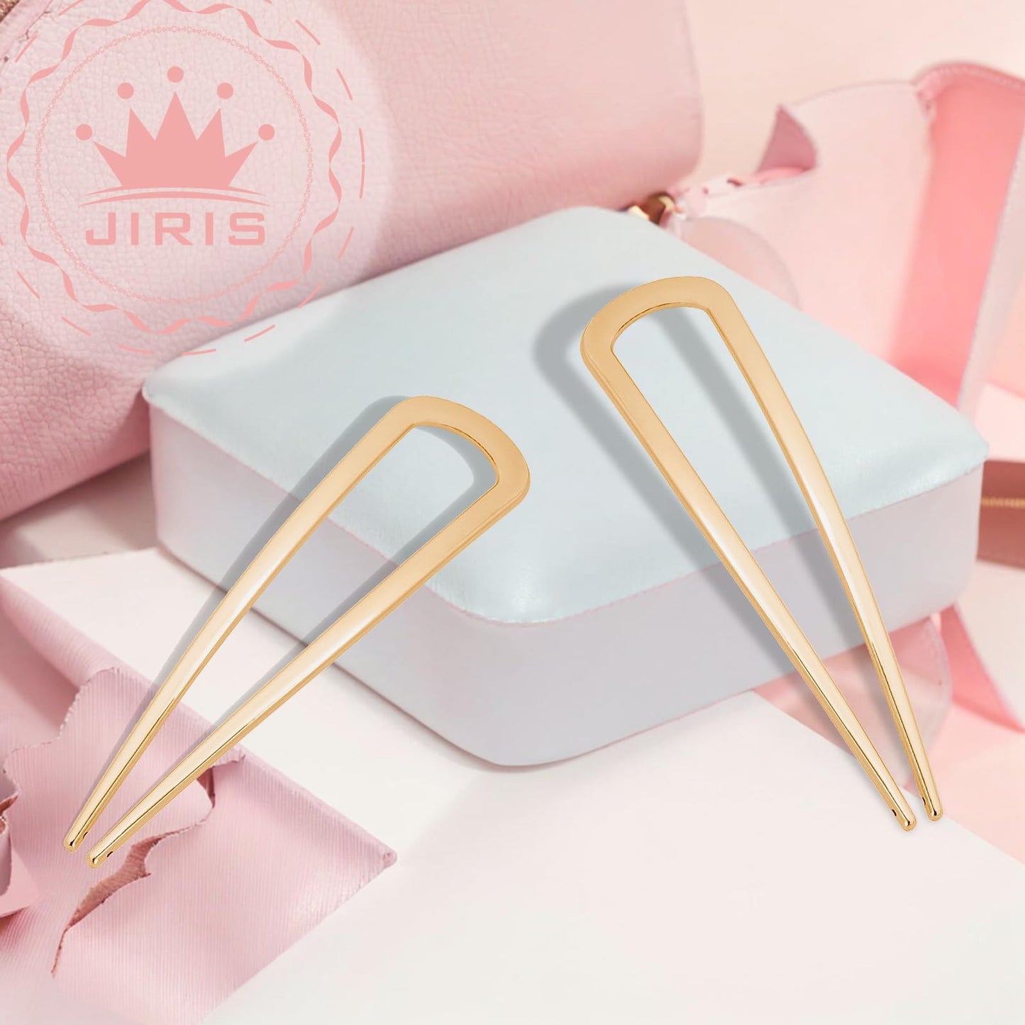 Damage free secure hold U-shaped fashion pins tutorial view