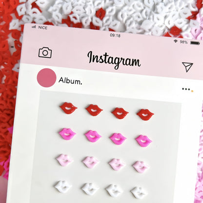 3D resin lip charms for professional manicure application