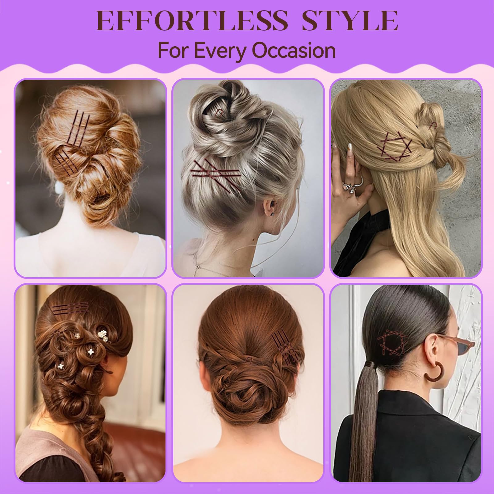 Premium metal hair pins kit with durable protective ball tips