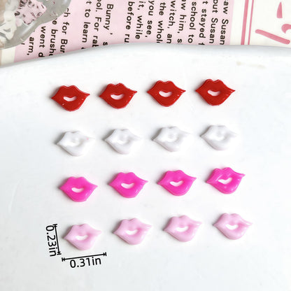 Various colors of cartoon lip nail art decorations