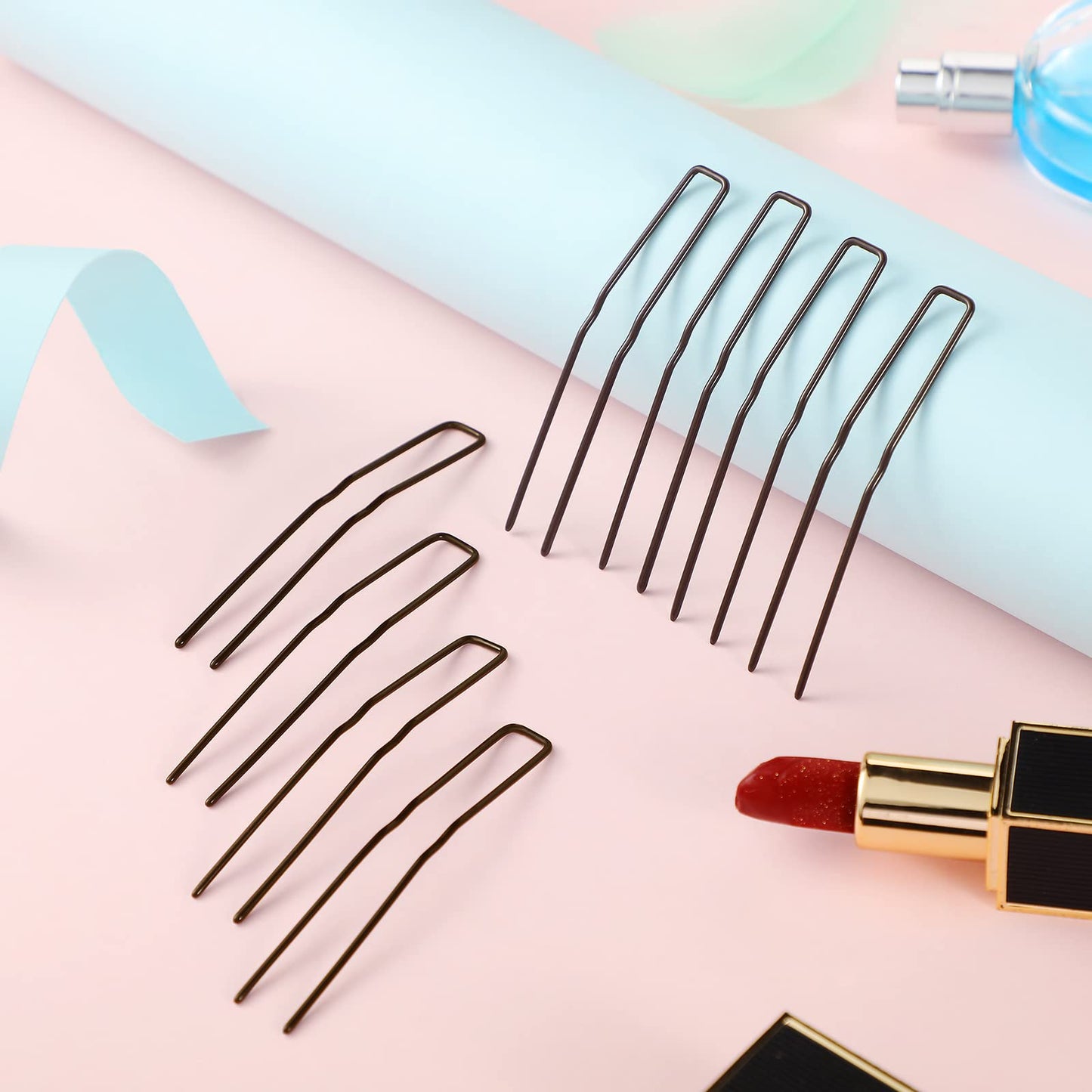 Waydress French style hair fork pins for secure thick updo styling