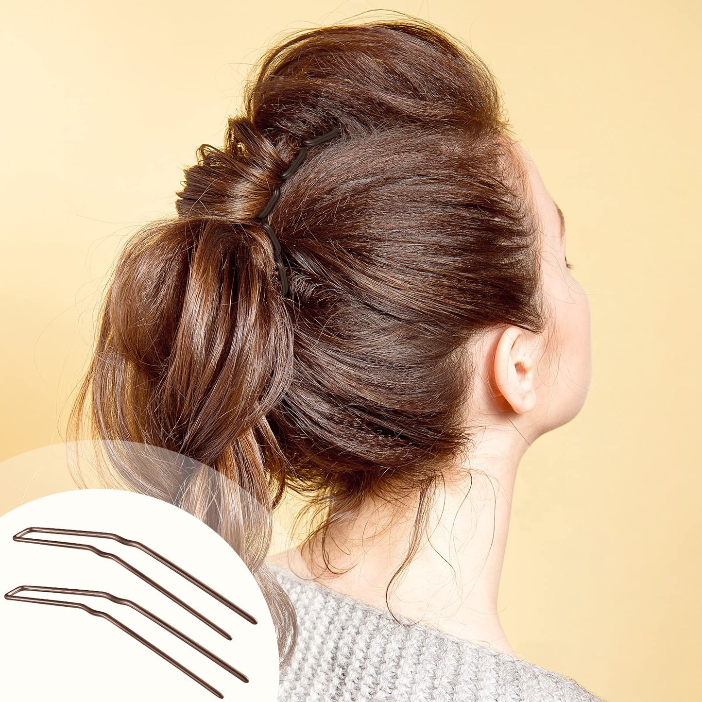 Waydress long curly hair pins showing smooth rounded tip details