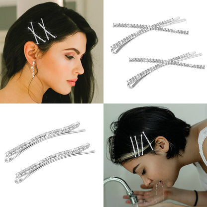 Premium silver diamond wedding hair accessories close up view