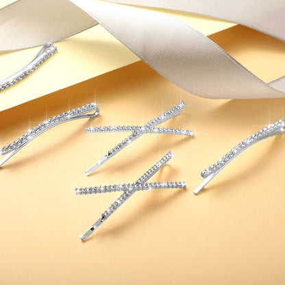 Twelve piece bridal shower crystal bobby pins collection packaging