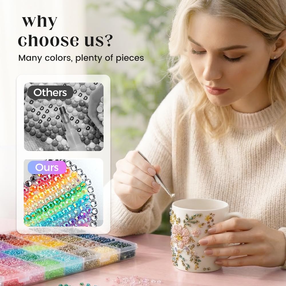 Close up of iridescent jelly rhinestones for DIY crafts