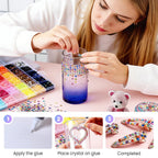 Craft tools including wax pickup pencil and tweezers for rhinestone placement