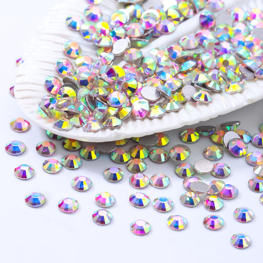 Close up of 1440 pieces glass rhinestones for nail art
