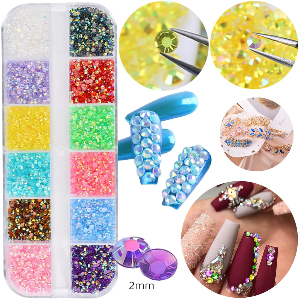 Manicure application setup featuring the editTime rhinestones and precision tools.