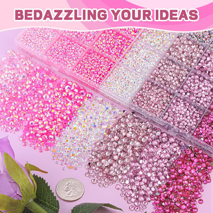 Storage organizer case for bedazzler gems and tools