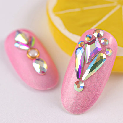 Creative DIY nail art design using Belleboost gems
