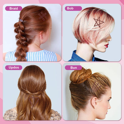 Side view of the durable steel Morgles hairpins illustrating the secure grip wave pattern.