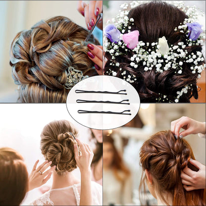Portable plastic case containing authentic imported steel hair pins