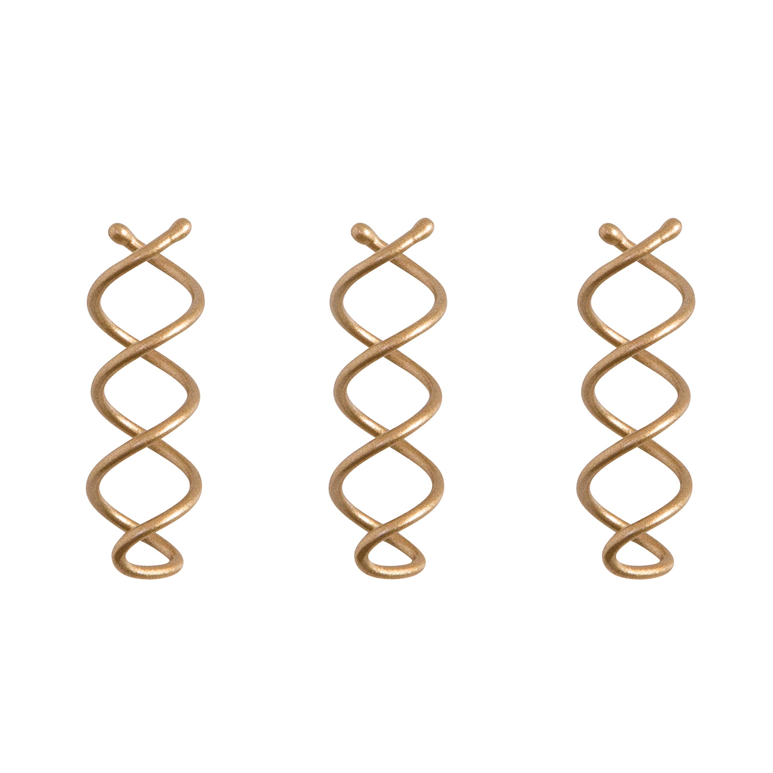 Close up of spiral corkscrew design of hair pin