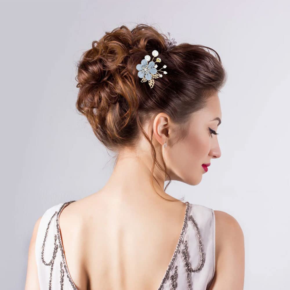 Twist spiral pearl clips for bridesmaids formal hair styling
