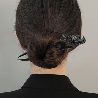 Two pack black metal U shaped French hair styling pins for thick hair