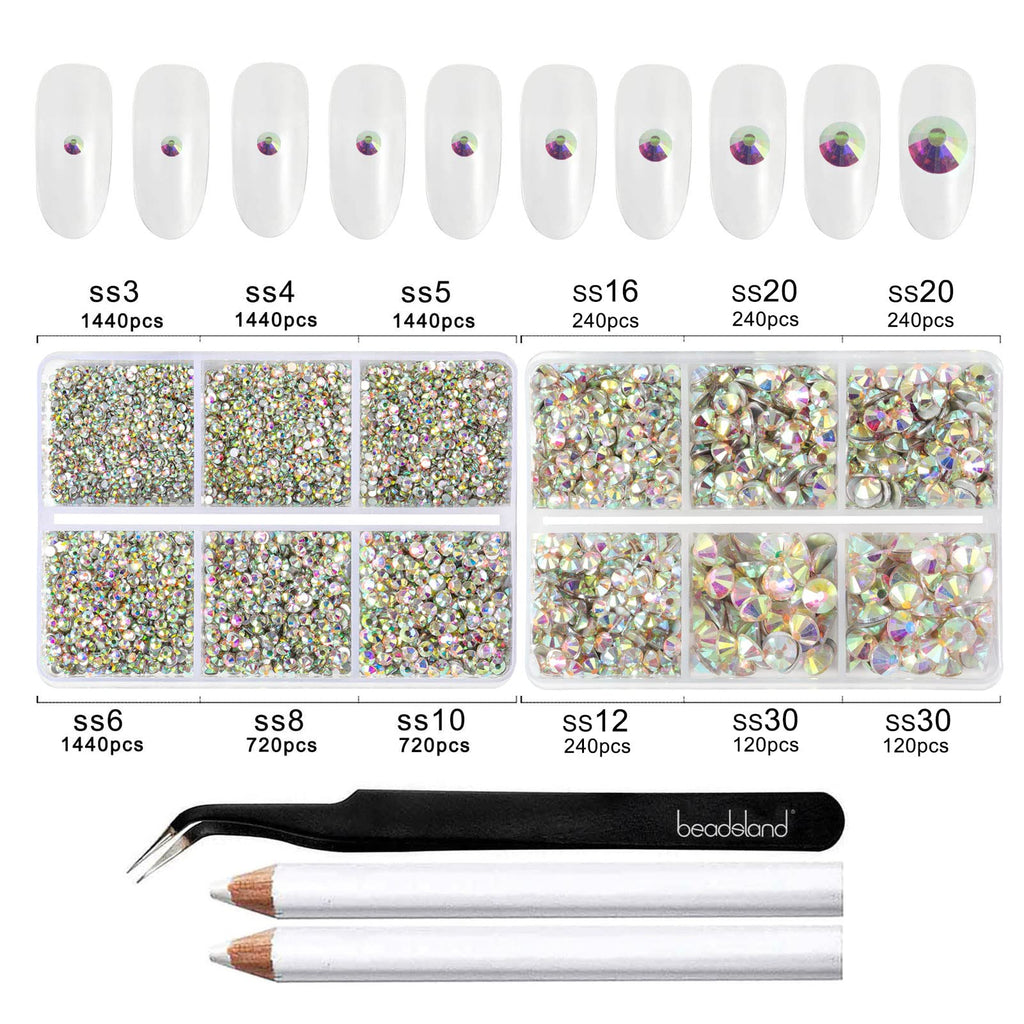 Included wax picking pencils and precision tweezers for nail art application