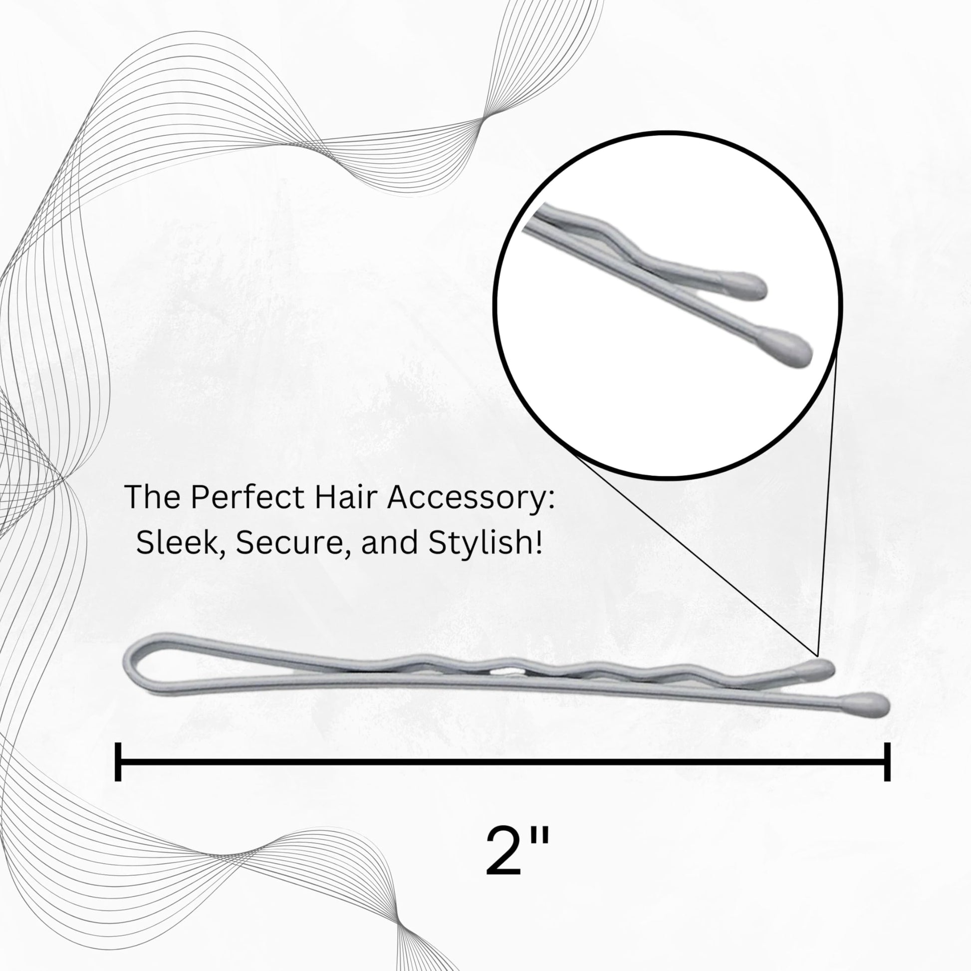 Close up of Sta-Rite white metal bobby pins