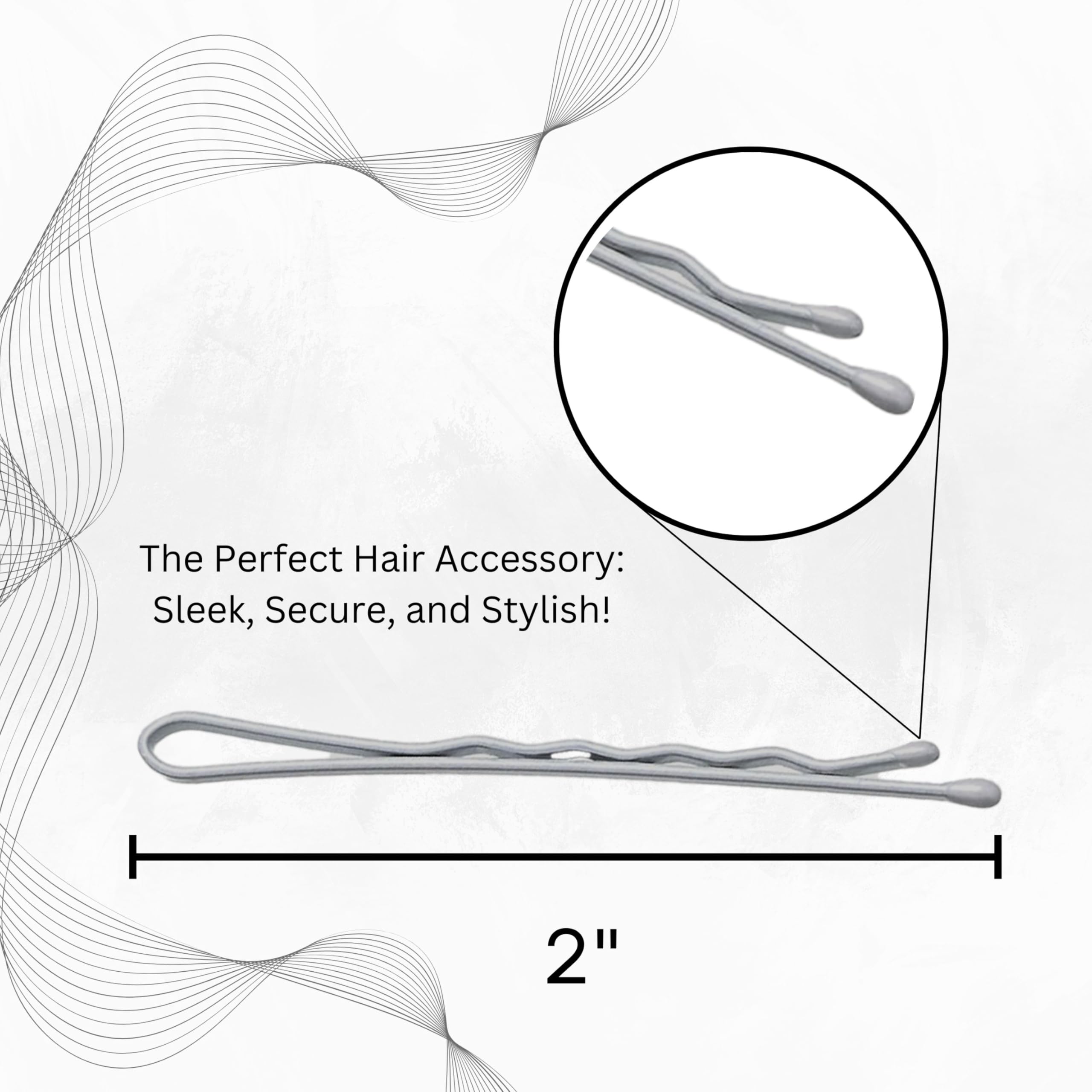 Close up of Sta-Rite white metal bobby pins