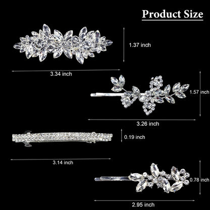 Mulzile bridal hairpin barrette showcasing the metallic alloy back clasp mechanism.